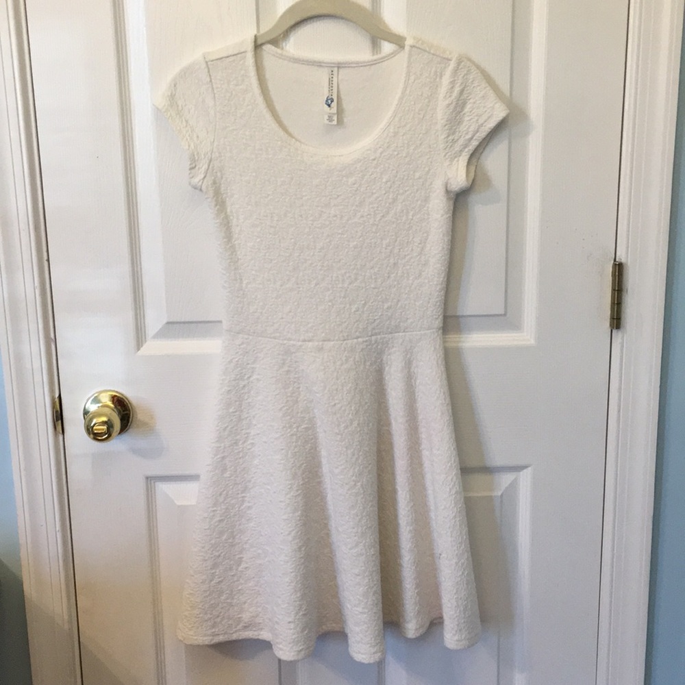 white skater dress